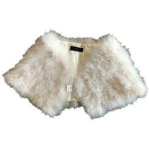 BHLDN Blush Antoinette Feather Wrap